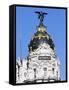 Metropolis Building, Gran Via, Madrid, Spain-Hans Peter Merten-Framed Stretched Canvas