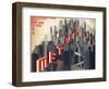 Metropolis by Fritz Lang, 1926-Boris Konstantinovich Bilinsky-Framed Giclee Print