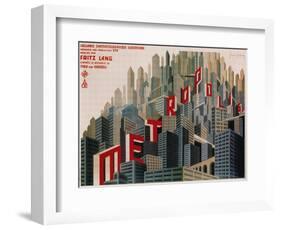 Metropolis, French Movie Poster, 1926-null-Framed Art Print