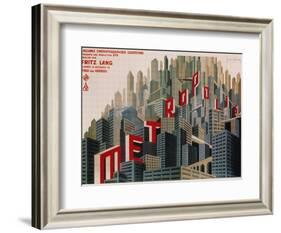 Metropolis, French Movie Poster, 1926-null-Framed Art Print