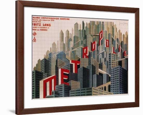 Metropolis, French Movie Poster, 1926-null-Framed Art Print