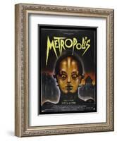 Metropolis, French Movie Poster, 1926-null-Framed Art Print