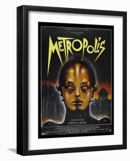 Metropolis, French Movie Poster, 1926-null-Framed Art Print