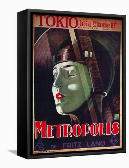 Metropolis, French Movie Poster, 1926-null-Framed Stretched Canvas