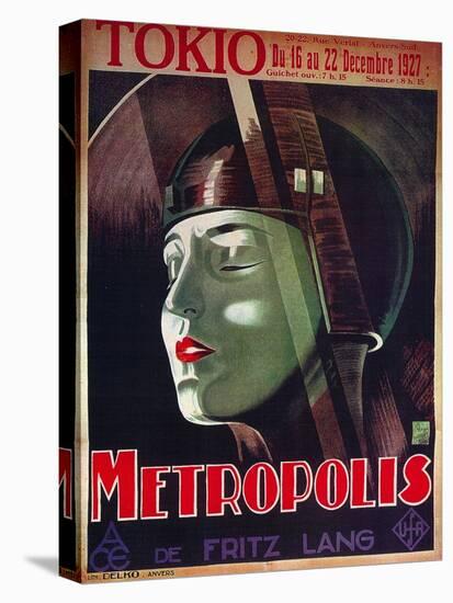 Metropolis, French Movie Poster, 1926-null-Stretched Canvas