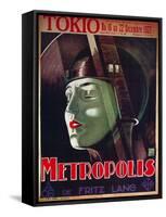 Metropolis, French Movie Poster, 1926-null-Framed Stretched Canvas