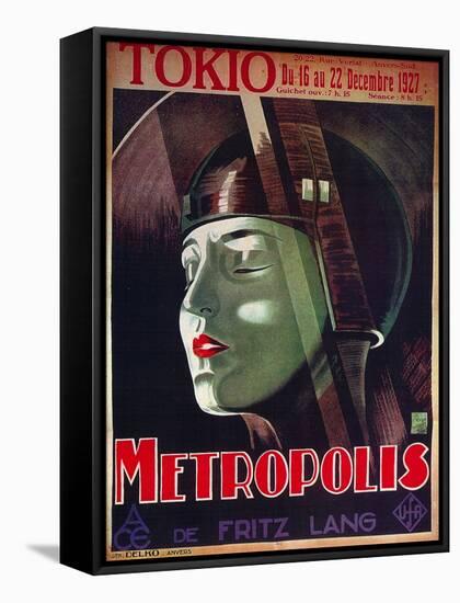 Metropolis, French Movie Poster, 1926-null-Framed Stretched Canvas