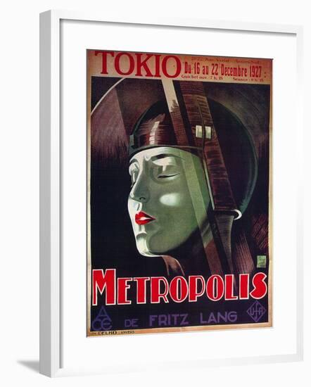 Metropolis, French Movie Poster, 1926-null-Framed Art Print