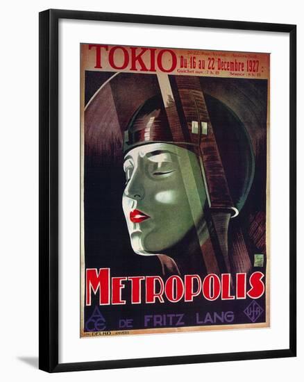 Metropolis, French Movie Poster, 1926-null-Framed Art Print