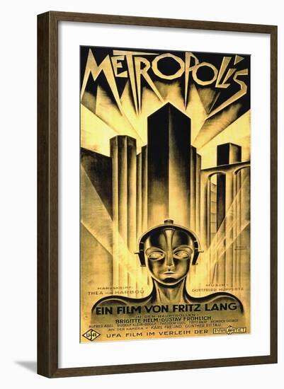 Metropolis, Fritz Lang-null-Framed Art Print