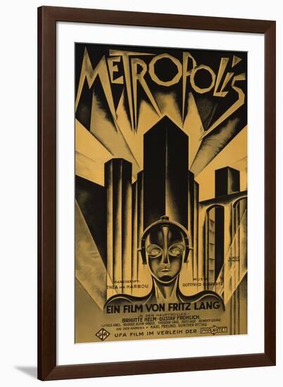 Metropolis, German Movie Poster, 1926-null-Framed Art Print