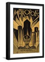 Metropolis, German Movie Poster, 1926-null-Framed Art Print