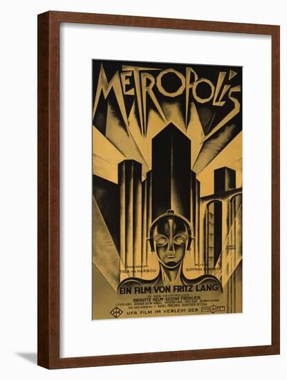 Metropolis, German Movie Poster, 1926-null-Framed Art Print