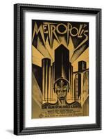 Metropolis, German Movie Poster, 1926-null-Framed Art Print