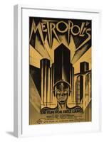 Metropolis, German Movie Poster, 1926-null-Framed Art Print