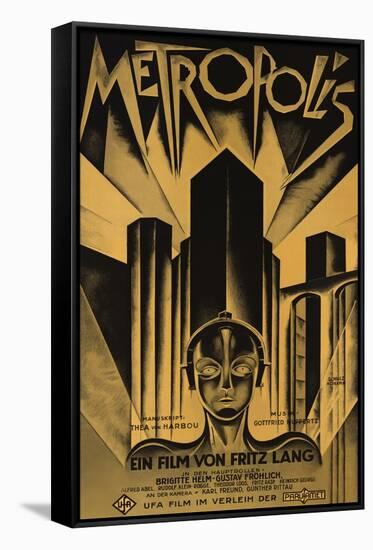 Metropolis, German Movie Poster, 1926-null-Framed Stretched Canvas