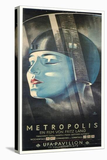 Metropolis, German Movie Poster, 1926-null-Stretched Canvas