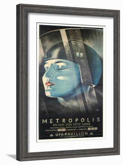 Metropolis, German Movie Poster, 1926-null-Framed Art Print