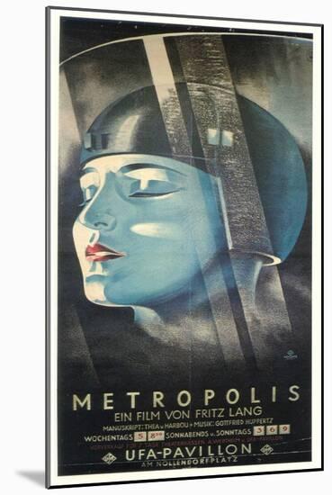 Metropolis, German Movie Poster, 1926-null-Mounted Art Print