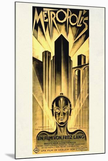 Metropolis Movie Fritz Lang-Fritz Lang-Mounted Art Print