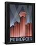 Metropolis Retro Travel Poster-null-Framed Poster