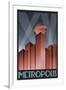 Metropolis Retro Travel-null-Framed Art Print