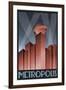 Metropolis Retro Travel-null-Framed Art Print