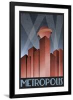 Metropolis Retro Travel-null-Framed Art Print