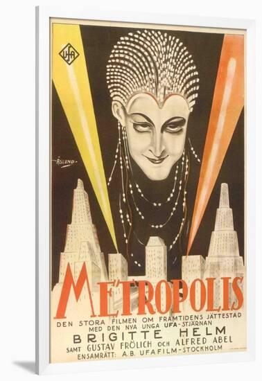 Metropolis, Swedish Movie Poster, 1926-null-Framed Art Print