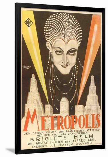 Metropolis, Swedish Movie Poster, 1926-null-Framed Art Print