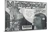 Metropolis, UK Movie Poster, 1926-null-Mounted Art Print