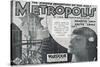 Metropolis, UK Movie Poster, 1926-null-Stretched Canvas