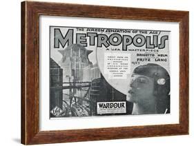 Metropolis, UK Movie Poster, 1926-null-Framed Art Print