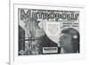 Metropolis, UK Movie Poster, 1926-null-Framed Art Print