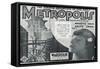 Metropolis, UK Movie Poster, 1926-null-Framed Stretched Canvas