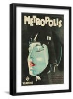 Metropolis, UK Movie Poster, 1926-null-Framed Art Print