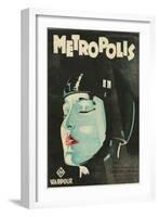 Metropolis, UK Movie Poster, 1926-null-Framed Art Print