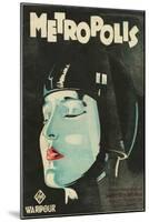 Metropolis, UK Movie Poster, 1926-null-Mounted Art Print