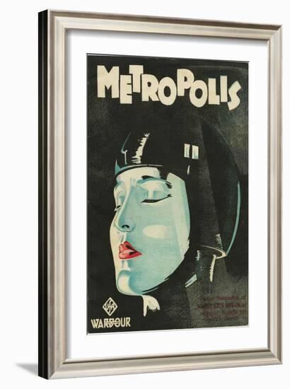 Metropolis, UK Movie Poster, 1926-null-Framed Art Print