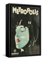 Metropolis, UK Movie Poster, 1926-null-Framed Stretched Canvas