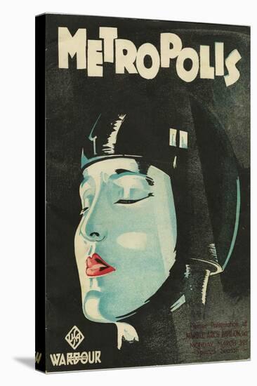 Metropolis, UK Movie Poster, 1926-null-Stretched Canvas