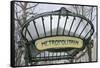 Metropolitain Abbesses-Cora Niele-Framed Stretched Canvas
