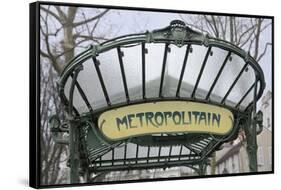 Metropolitain Abbesses-Cora Niele-Framed Stretched Canvas