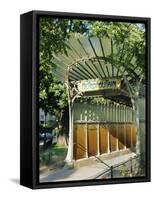 Metropolitain (Metro) Station Entrance, Paris, France, Europe-Gavin Hellier-Framed Stretched Canvas