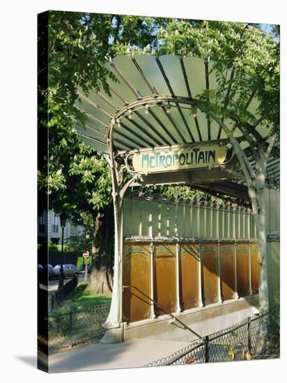 Metropolitain (Metro) Station Entrance, Paris, France, Europe-Gavin Hellier-Stretched Canvas