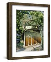 Metropolitain (Metro) Station Entrance, Paris, France, Europe-Gavin Hellier-Framed Photographic Print