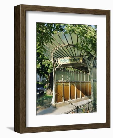 Metropolitain (Metro) Station Entrance, Paris, France, Europe-Gavin Hellier-Framed Photographic Print