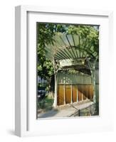 Metropolitain (Metro) Station Entrance, Paris, France, Europe-Gavin Hellier-Framed Photographic Print