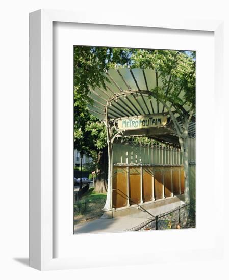 Metropolitain (Metro) Station Entrance, Paris, France, Europe-Gavin Hellier-Framed Photographic Print