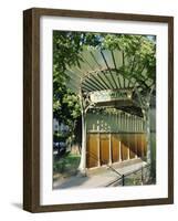 Metropolitain (Metro) Station Entrance, Paris, France, Europe-Gavin Hellier-Framed Photographic Print